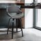 Armen Living Mona 26" Counter Height Swivel Gray Faux Leather and Black Wood Bar Stool LCMNBABLGR26 - alternate 4